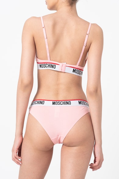 Moschino Sutien cu cupe triunghiulare si benzi cu logo Femei