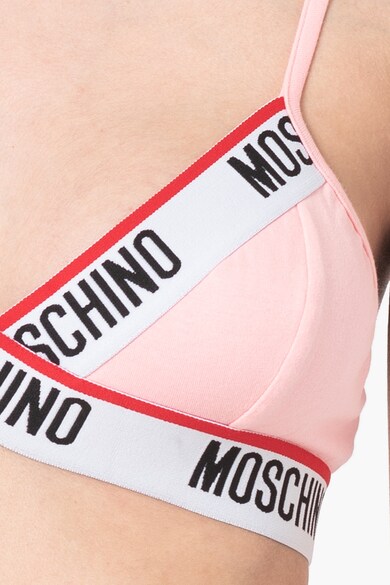 Moschino Sutien cu cupe triunghiulare si benzi cu logo Femei