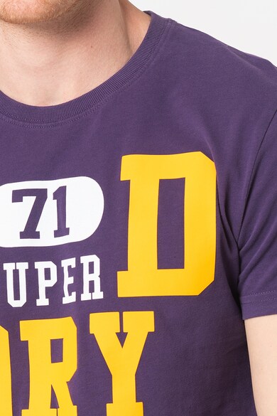 SUPERDRY Tricou cu decolteu la baza gatului si imprimeu logo Track&Field Barbati