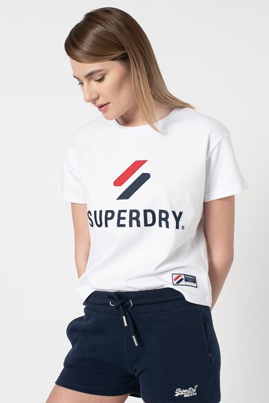 SUPERDRY Classic kerek nyakú póló hímzett logóval női