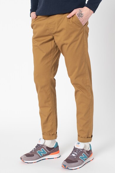 !Solid Pantaloni slim fit cu snur in talie Barbati