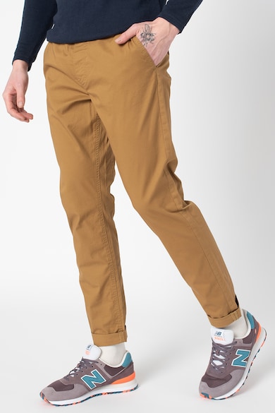 !Solid Pantaloni slim fit cu snur in talie Barbati