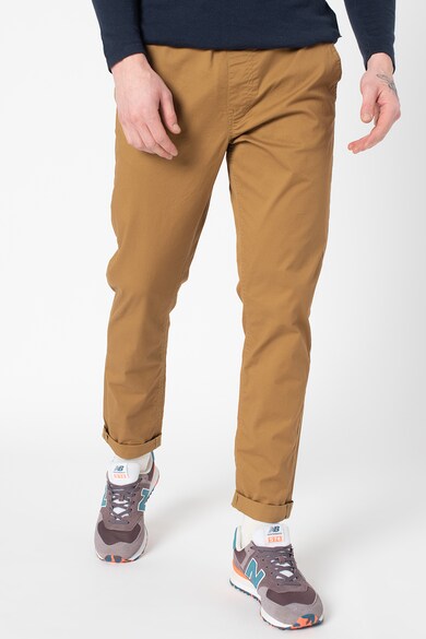 !Solid Pantaloni slim fit cu snur in talie Barbati