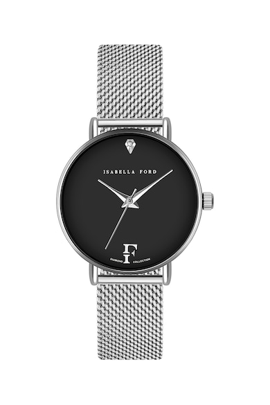Isabella Ford Иноксов часовник с един диамант на циферблата Жени
