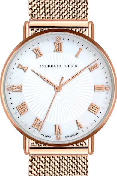 Isabella Ford Часовник с 4 диамантa и сменяема кожена каишка Жени