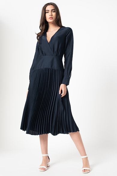 Maison Scotch Rochie cu pliuri si decolteu cache-coeur Femei