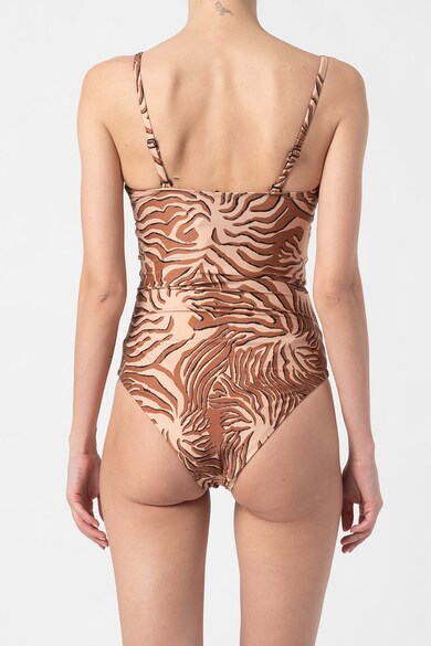 Maison Scotch Costum de baie cu animal print Femei