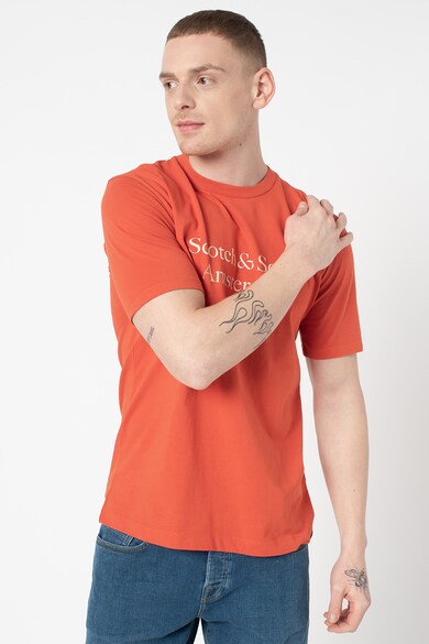 Scotch & Soda Tricou regular fit cu imprimeu logo Barbati