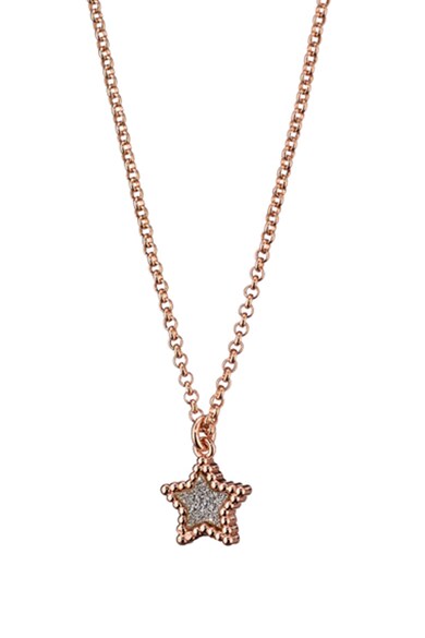 Loisir by Oxette Colier placat cu aur rose de 14K cu talisman Femei