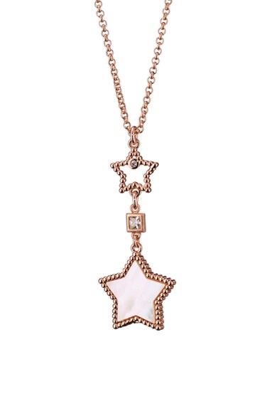 Loisir by Oxette Colier placat cu aur rose de 14K cu pandantiv Mother of Pearl Femei