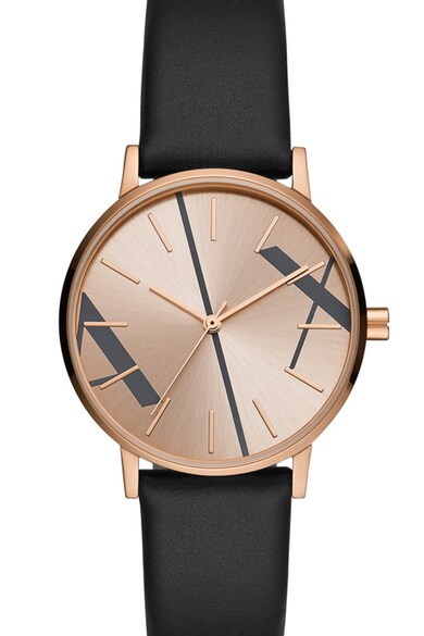 ARMANI EXCHANGE Ceas quartz cu o curea de piele Femei