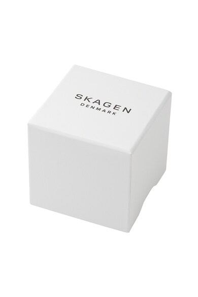 Skagen Ceas cu o curea de piele si cadrant cu model acuarela Femei