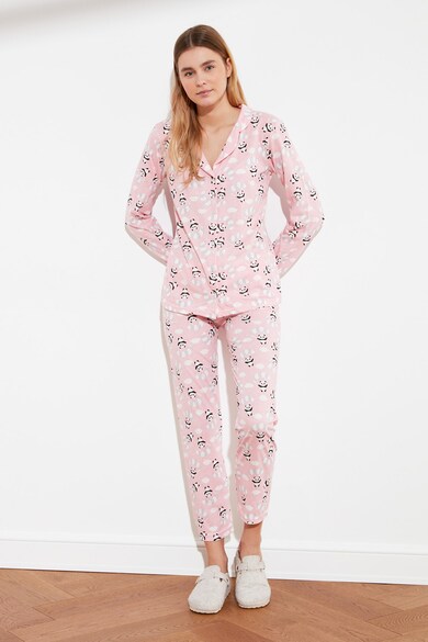 Trendyol Pijama cu ursuleti panda Femei