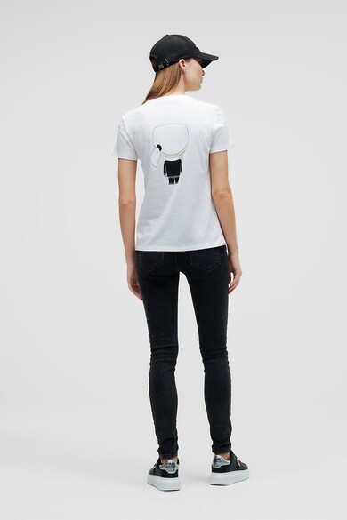 Karl Lagerfeld Tricou de bumbac organic cu logo Ikonik Femei