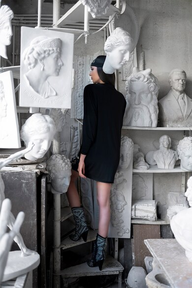 Mitiliane Couture Rochie supradimensionata cu aplicatii oglinda Femei