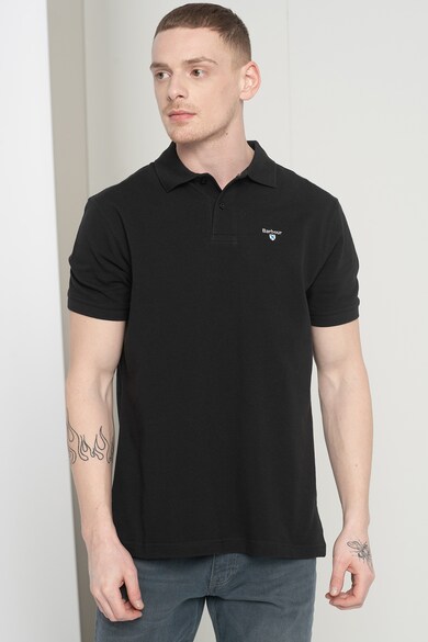 Barbour Tricou polo din material pique cu logo brodat Barbati