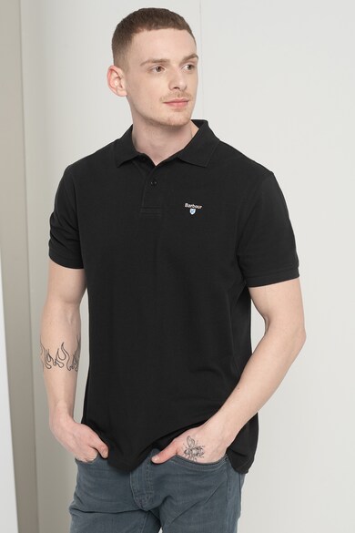 Barbour Tricou polo din material pique cu logo brodat Barbati