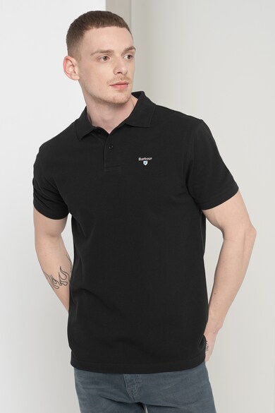 Barbour Tricou polo din material pique cu logo brodat Barbati