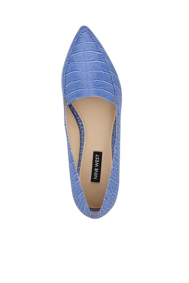 NINE WEST Pantofi loafer cu varf ascutit si model piele de reptila Abay Femei