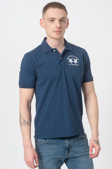 LA MARTINA Tricou polo regular fit cu logo brodat Barbati