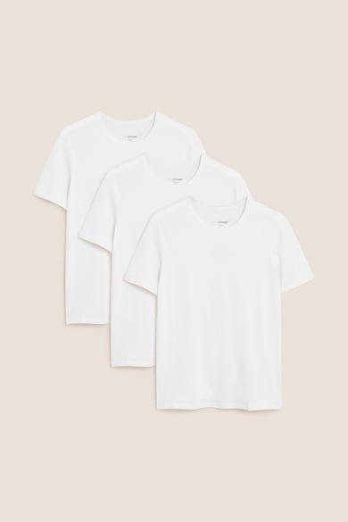 Marks & Spencer Set de tricouri de casa cu decolteu la baza gatului - 3 piese Barbati
