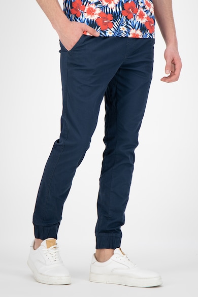 !Solid Pantaloni slim fit cu snur in talie Truc Barbati