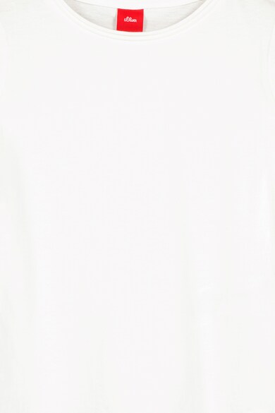 s.Oliver Set de bluze de bumbac - 3 piese, Roz/Alb/Oranj Fete