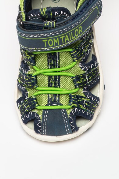 Tom Tailor Sandale de piele ecologica cu material textil si velcro Fete