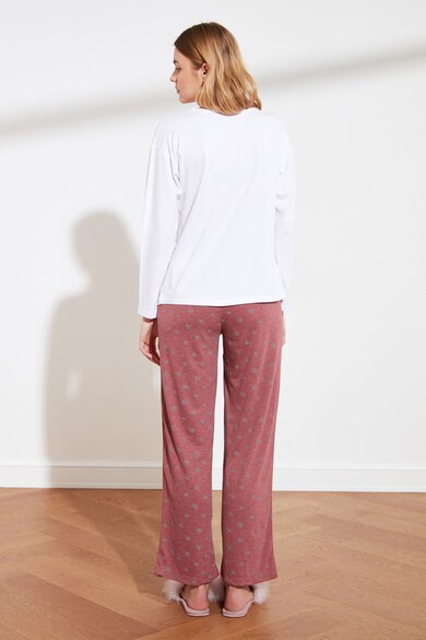 Trendyol Pijama lunga cu imprimeu grafic Femei