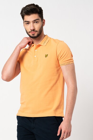 Lyle & Scott Tricou polo din material pique cu aplicatie logo Barbati