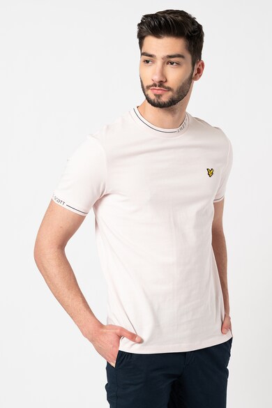 Lyle & Scott Tricou cu logo brodat discret Ringer Barbati