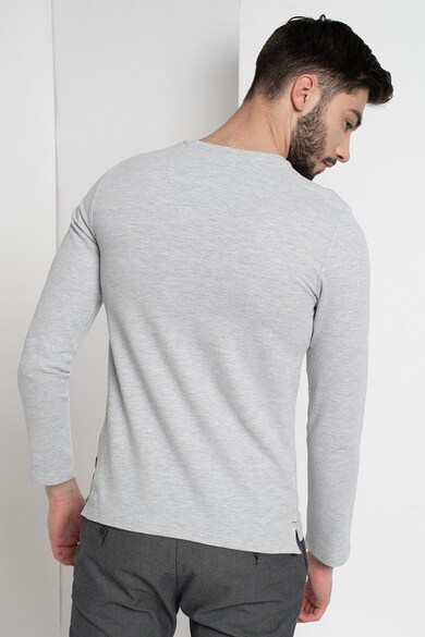 Tom Tailor Bluza Henley cambrata cu aspect texturat Barbati