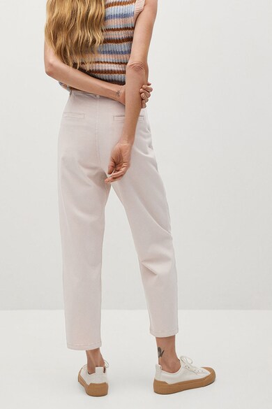 Mango Pantaloni chino crop din lyocell cu pliuri Mauro Femei