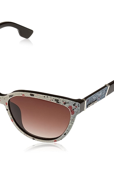 Diesel Ochelari de soare cat-eye unisex cu aplicatii de denim Femei