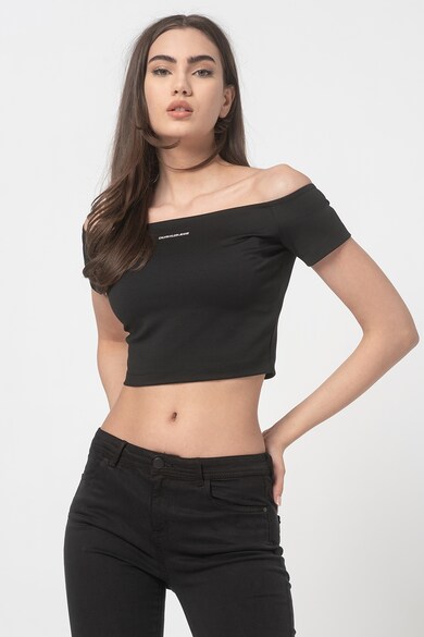 CALVIN KLEIN JEANS Tricou crop cu decolteu pe umeri Femei