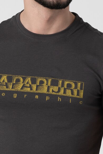 Napapijri Tricou cu decolteu la baza gatului si logo Sallar Barbati