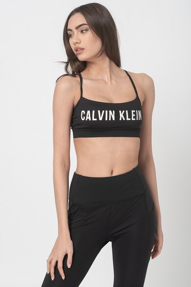 CALVIN KLEIN Bustiera cu sustinere mica, cu logo, pentru fitness Femei