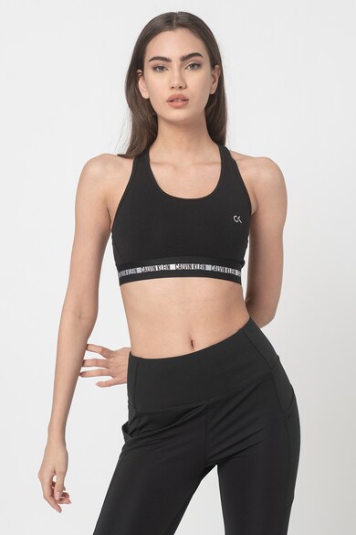 CALVIN KLEIN Bustiera cu sustinere medie, cu spate decupat, pentru fitness Femei