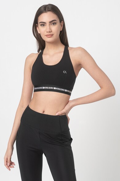 CALVIN KLEIN Bustiera cu sustinere medie, cu spate decupat, pentru fitness Femei