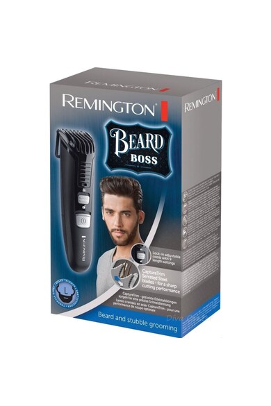 Remington Trimmer pentru barba  , 11 setari de lungime prestabilite, Lama lavabila, Negru Barbati