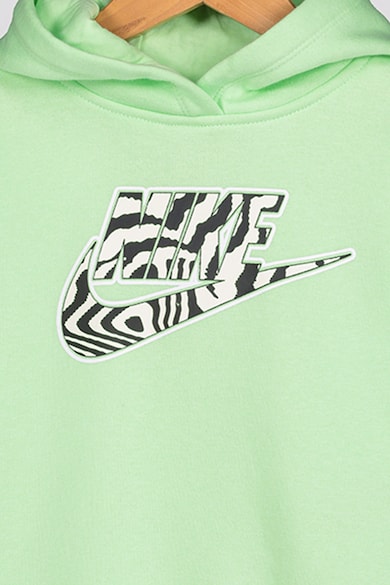 Nike Hanorac cu maneci cazute si logo Electric Zebra Fete