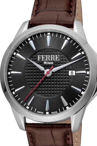 Ferre Milano Иносков часовник с кожена каишка Мъже