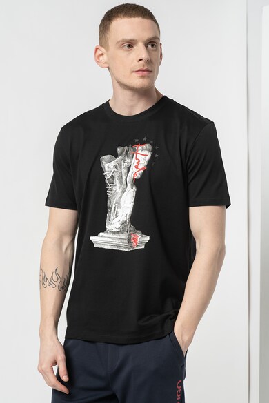 HUGO Hugo Boss, Tricou cu imprimeu grafic Dneaker Barbati