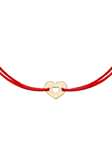 Zea et Sia Bratara tip snur cu talisman in forma de inima din aur rose de 14K Femei