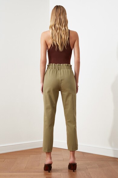 Trendyol Pantaloni crop cu talie elastica Femei
