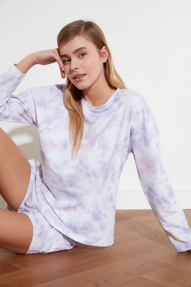 Trendyol Pijama cu model abstract Femei