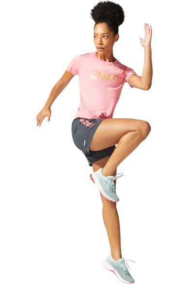 Asics Tricou cu imprimeu logo pentru alergare Sakura Femei