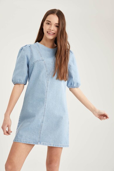 DeFacto Rochie din denim relaxed fit cu maneci bufante Femei