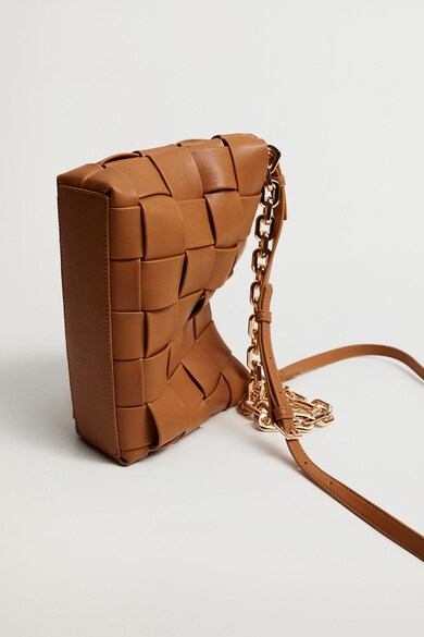 Mango Geanta crossbody de piele ecologica cu design impletit Cabrera Femei