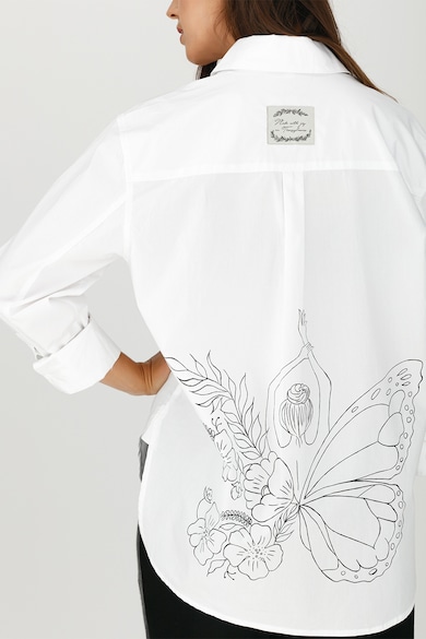 Madlen Памучна риза с щампа на гърба Жени